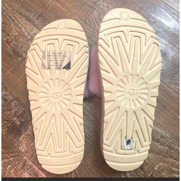 UGG Laton fluffy platform fur slides pink/purple shoes - Picture 7 of 11